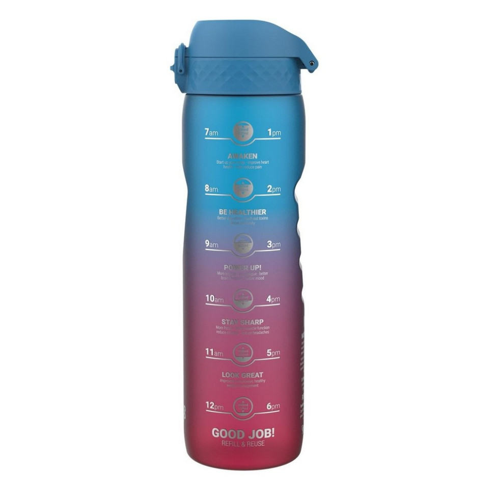 Пляшка для води Times To Drink ION8 I8RF1000PBPMOT 1000 мл, Blue & Pink