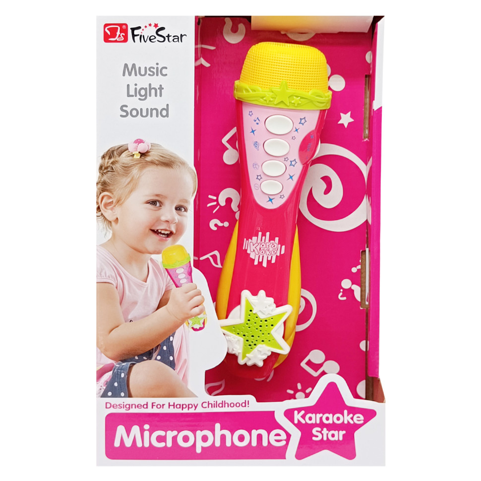 Дитячий іграшковий мікрофон Bambi 34564AB(Pink) звук, музика, регулятор гучності
