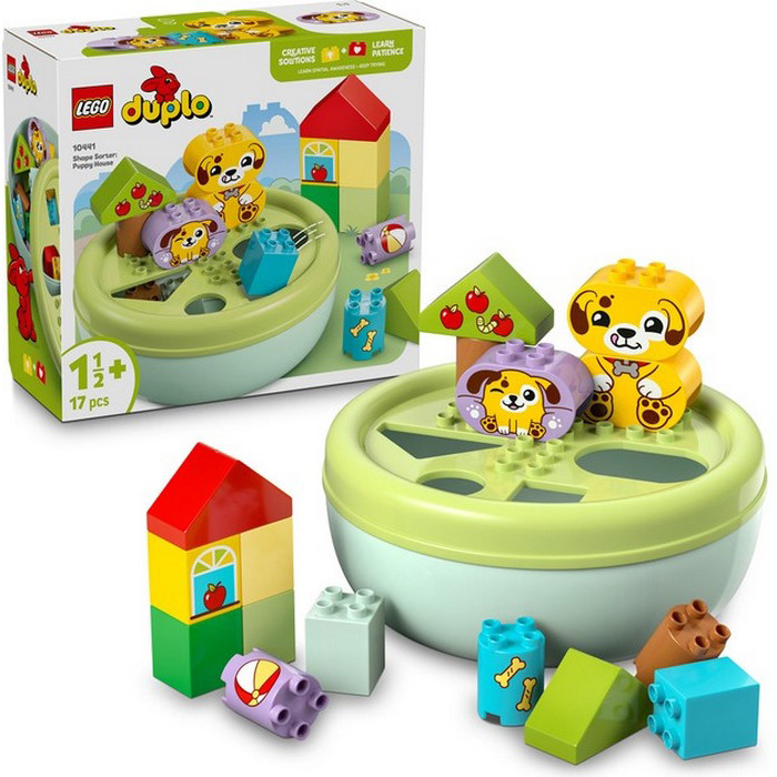 Конструктор DUPLO My First Сортировщик фигурок: дом для щенков LEGO 10441LG 17 деталей