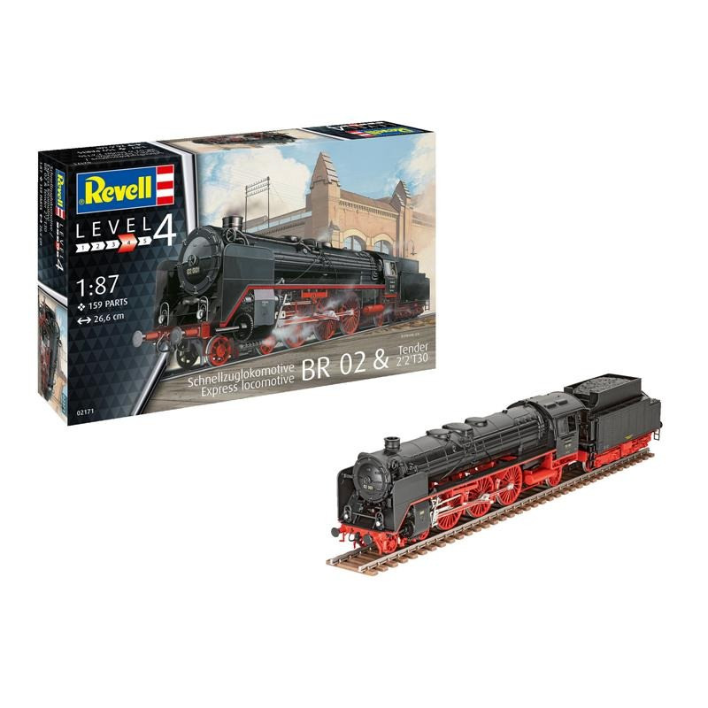 Сборная модель Экспресс локомотив BR02 2'2' T30 Revell RVL-02171 уровень 4, масштаб 1:87