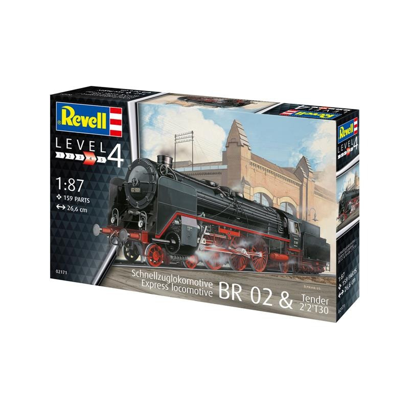 Сборная модель Экспресс локомотив BR02 2'2' T30 Revell RVL-02171 уровень 4, масштаб 1:87