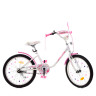 Велосипед дитячий PROF1 Y2085 20 дюймів, біло-рожевий 