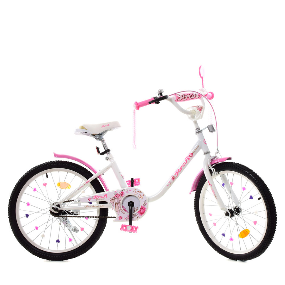 Велосипед дитячий PROF1 Y2085 20 дюймів, біло-рожевий по цене 4 031 грн.