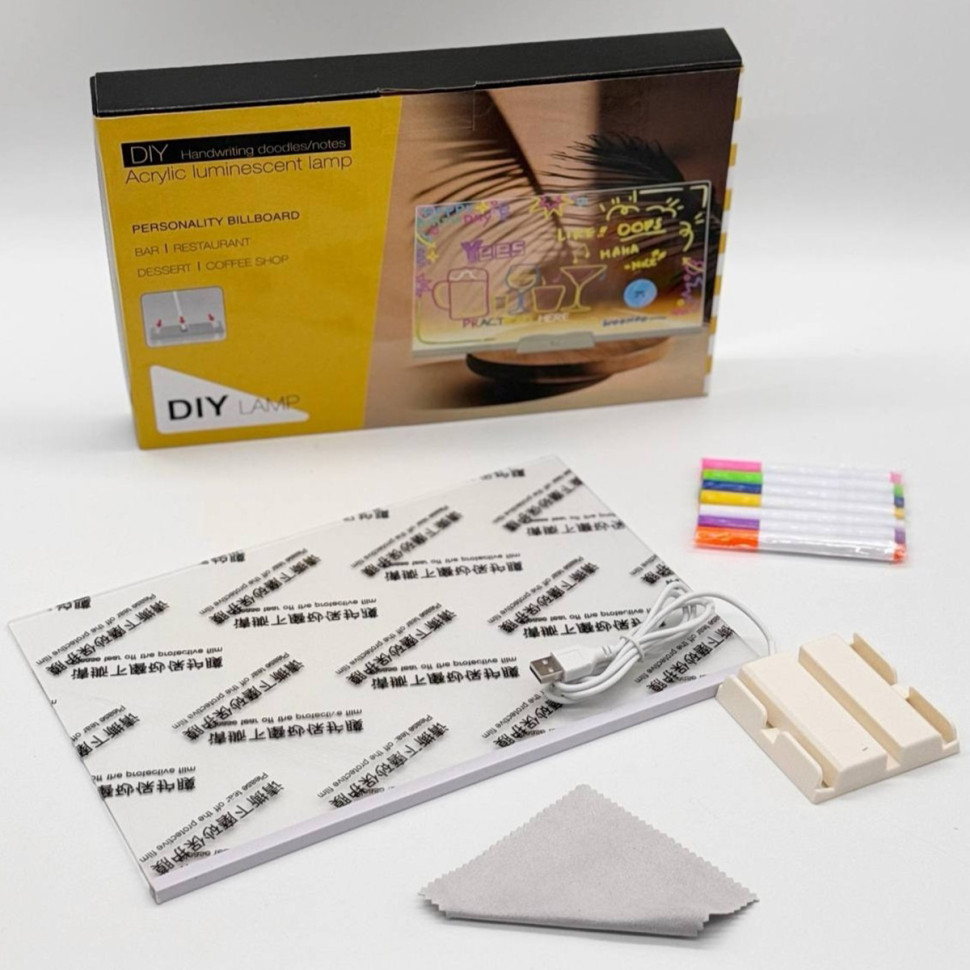 Світлодіодна дошка для нотаток і малювання Bambi DIY3020, розмір 30х20 см