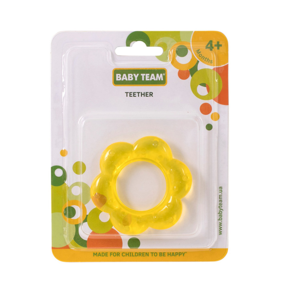 Прорезыватель силиконовый Baby Team 4005_жовта_квіточка