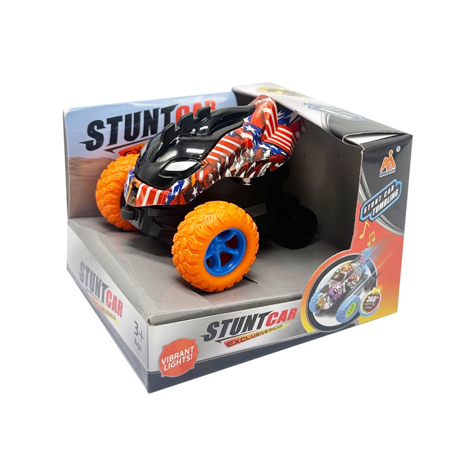 Детская трюковая машинка Bambi FL-20610C(Orange) инерционная, 11 см, оборот на 360°