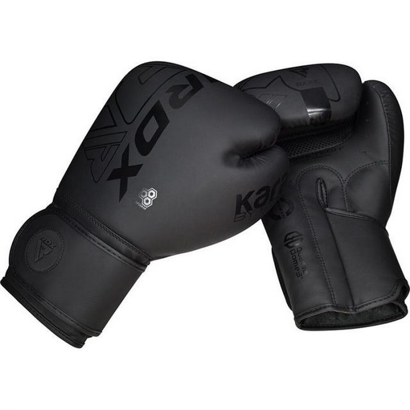 Боксерські рукавиці F6 Kara Matte RDX Inc Limited BGR-F6MB-8OZ, Black 8 унцій (капа в комплекті)