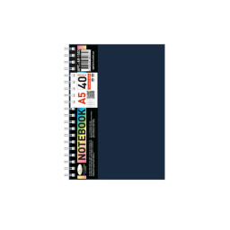 Блокнот А5 Апельсин АП-1503(Black) 40 листов, пружина сбоку Блокнот А5 Апельсин АП-1503(Black) 40 листов, пружина сбоку