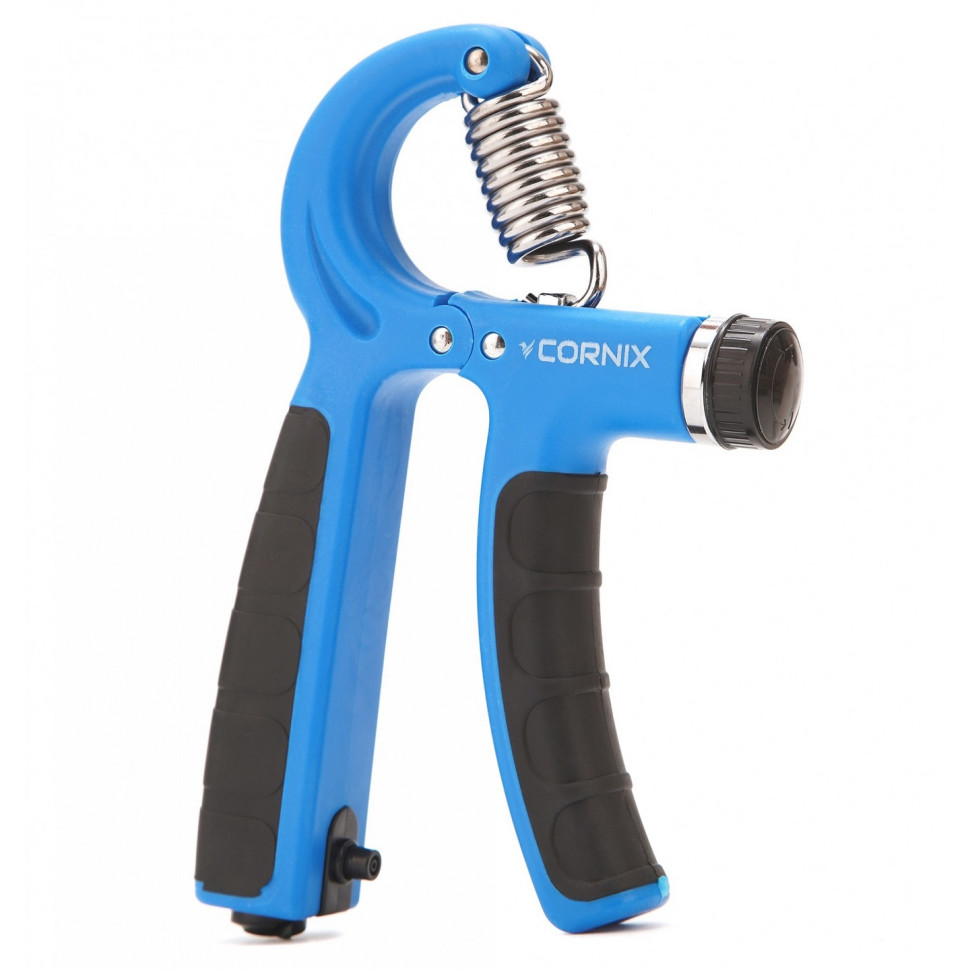 Эспандер кистевой с регулируемой нагрузкой и счетчиком Cornix XR-0263 Blue/Black 5-60 кг 
