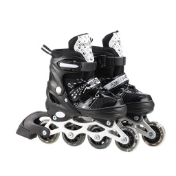 Роликовые коньки Bambi RL2502(Black) колеса PVC, размер M (34-37), со светом