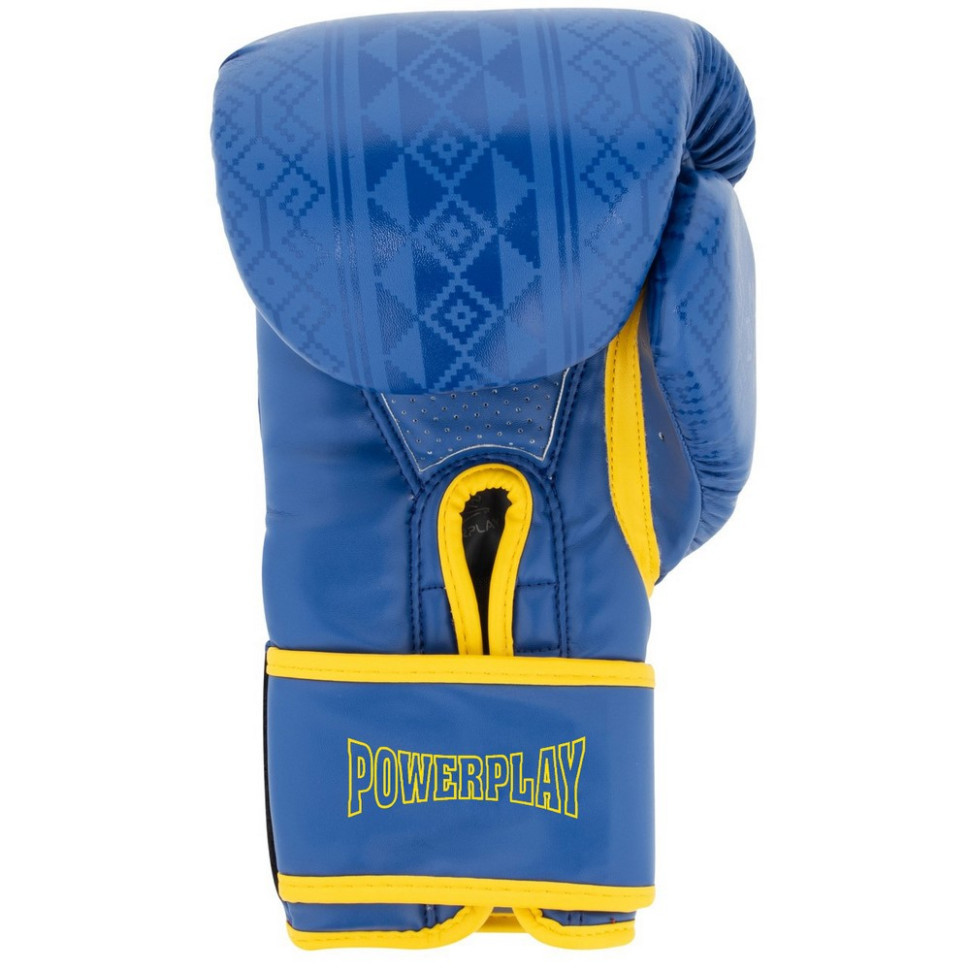 Боксерські рукавиці 3021 Ukraine PowerPlay PP_3021_8oz_Blue-Yellow, розмір 8 унцій