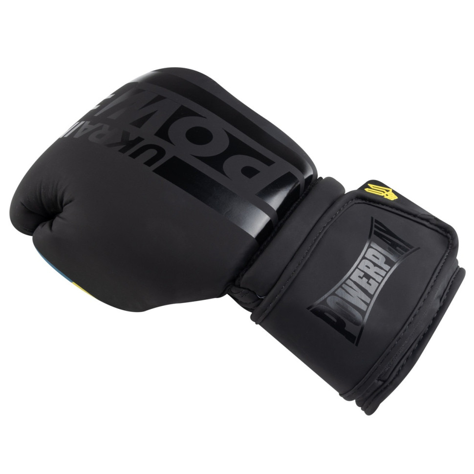 Боксерские перчатки 3021 Ukraine PowerPlay PP_3021_14oz_Black, Черные 14 унций