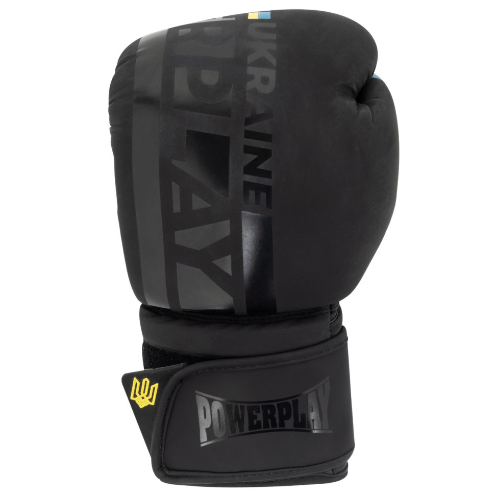 Боксерские перчатки 3021 Ukraine PowerPlay PP_3021_14oz_Black, Черные 14 унций