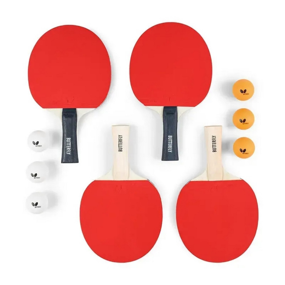 Набор для настольного тенниса Racket Set Easy 4 ракетки, 6 мячей 6257643202 Butterfly 932198