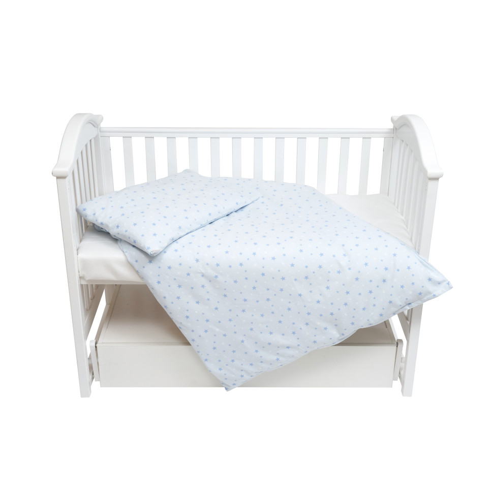 Постільний комплект білизни Twins 3010-TS-404 Starlet blue, фланель 3 елементи