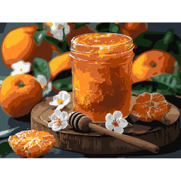 Картина за номерами "Мандариновий мед" Ідейка KHO5698, 30х40 см