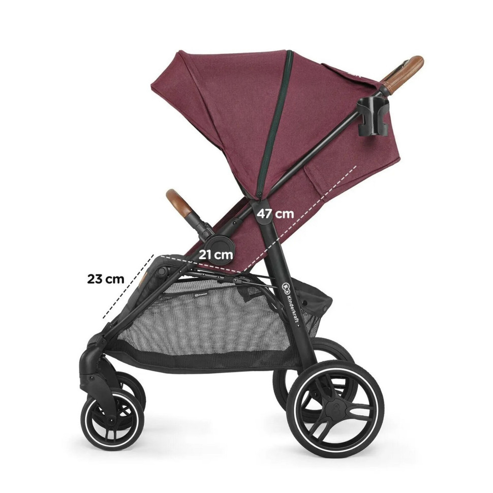 Прогулочная коляска Kinderkraft KKWGRANBRG000N Grande 2020 Burgundy