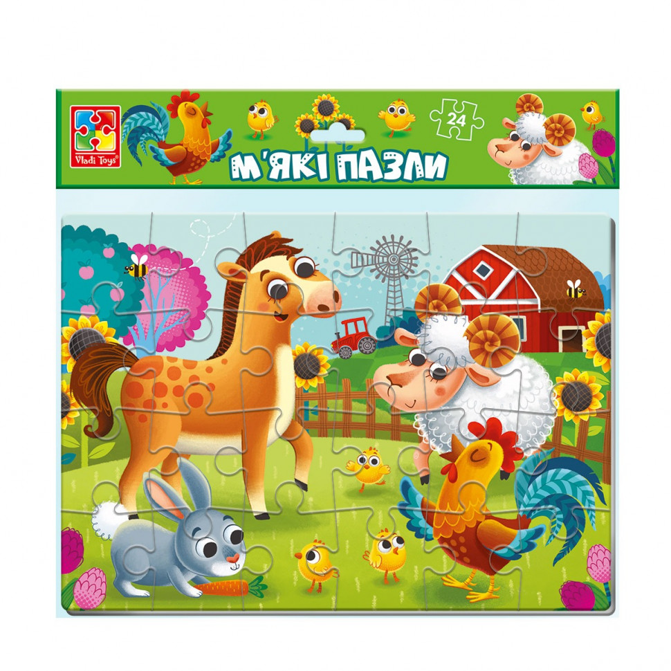 Мягкие пазлы А4 «Ферма» VT1102-31