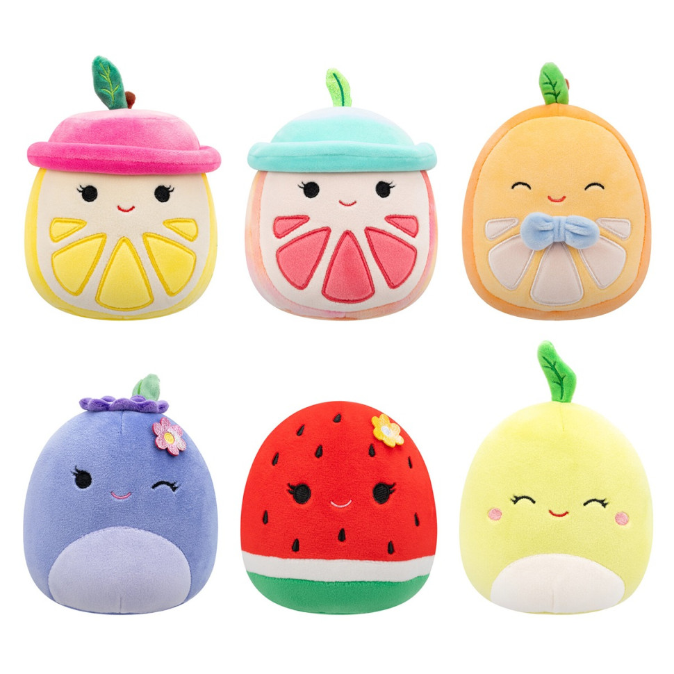 Мягкая игрушка-сюрприз Веселые фруктики Squishmallows SQCR07568, 13 см