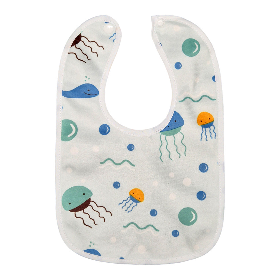 Дитячий слинявчик тканинний Mega Zayka MGZ-0600-18 на кнопці