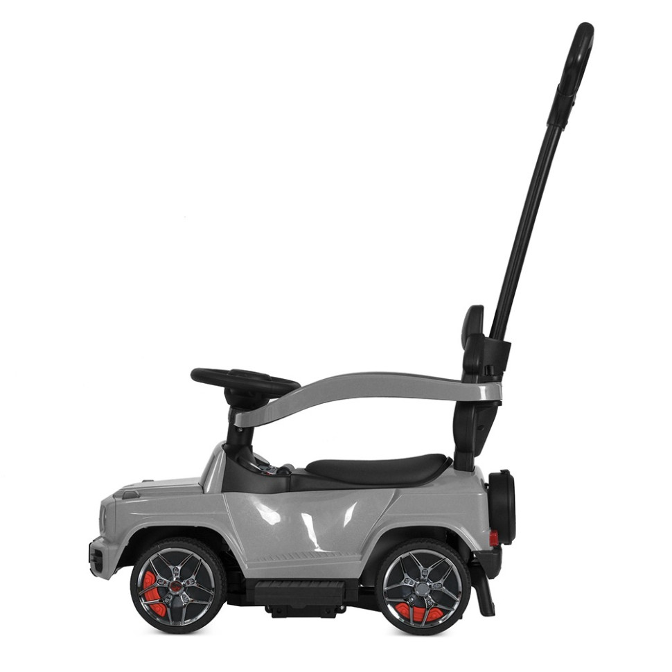 Детская каталка-толокар Bambi M 5795AL-11 серый, c родительской ручкой