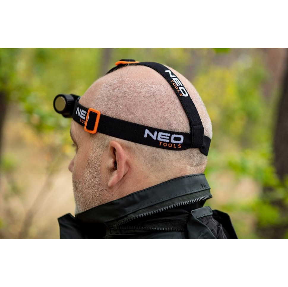 Фонарь налобный аккумуляторный Neo Tools 99-029 черный 2000 люмен