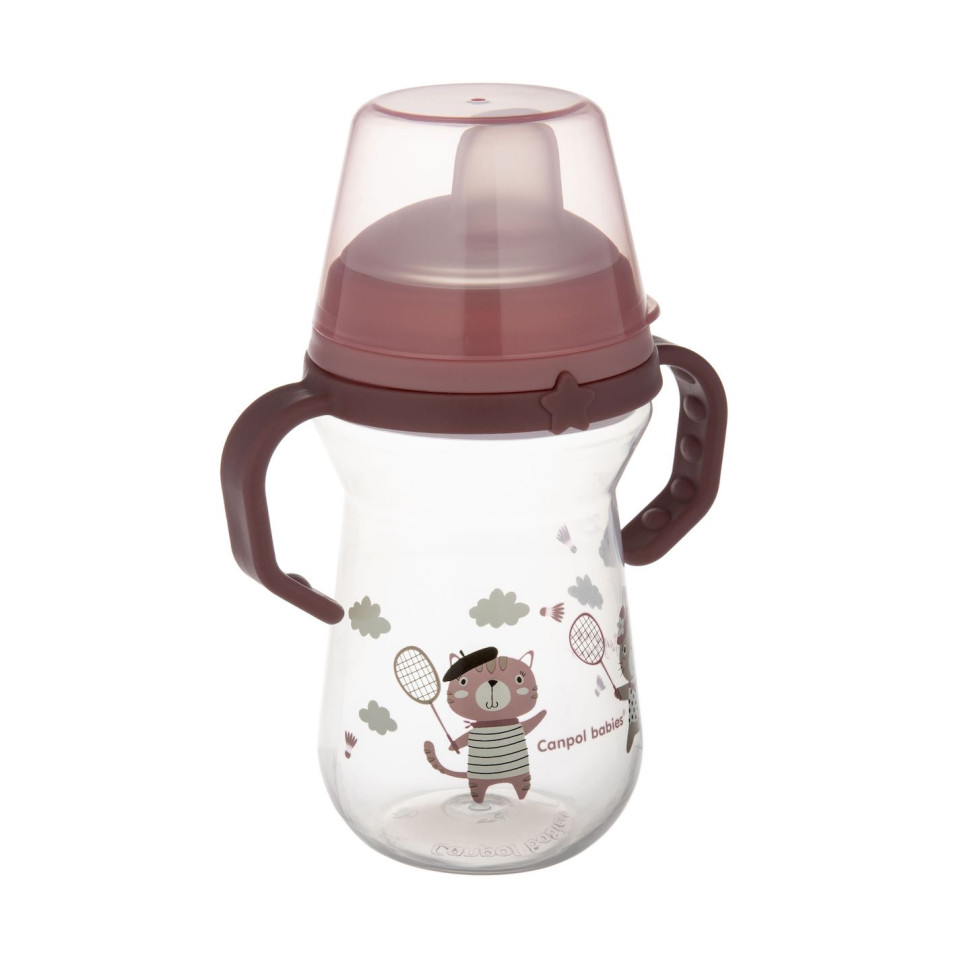 Кружка тренувальна з силіконовим носиком Bonjour Paris FirstCup Canpol babies 56/613_pin 250 мл