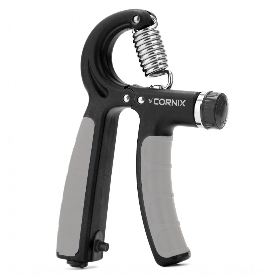Эспандер кистевой с регулируемой нагрузкой и счетчиком Cornix XR-0264 Black/Grey 5-60 кг
