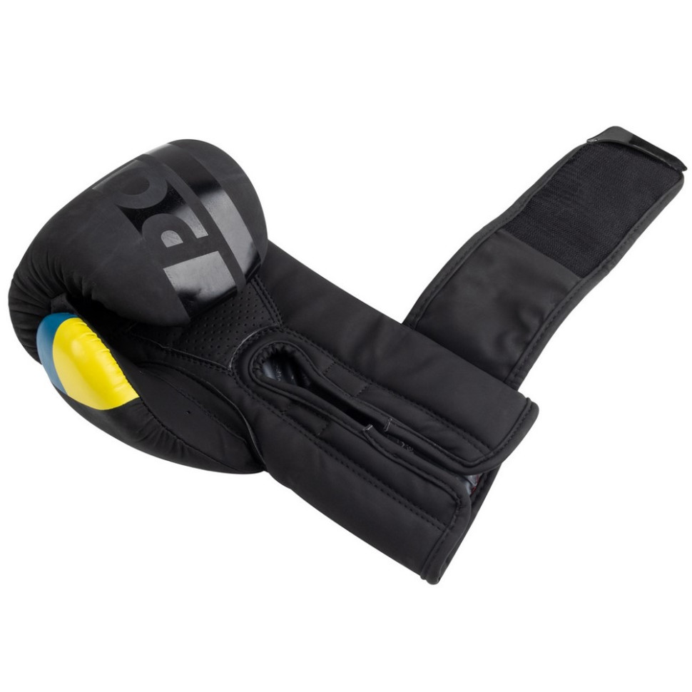 Боксерські рукавиці 3021 Ukraine PowerPlay PP_3021_8oz_Black, розмір 8 унцій