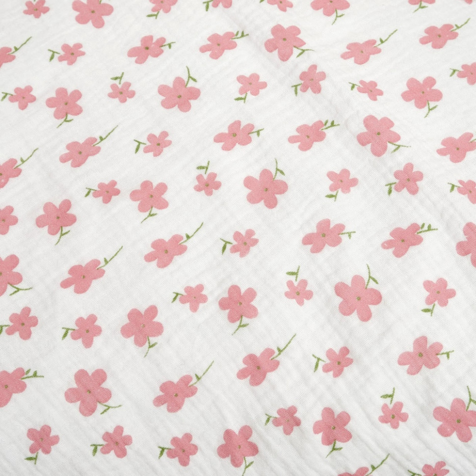 Постельный комплект белья Muslin Print Flowers Twins 3031-TMP-08, 4 элемента