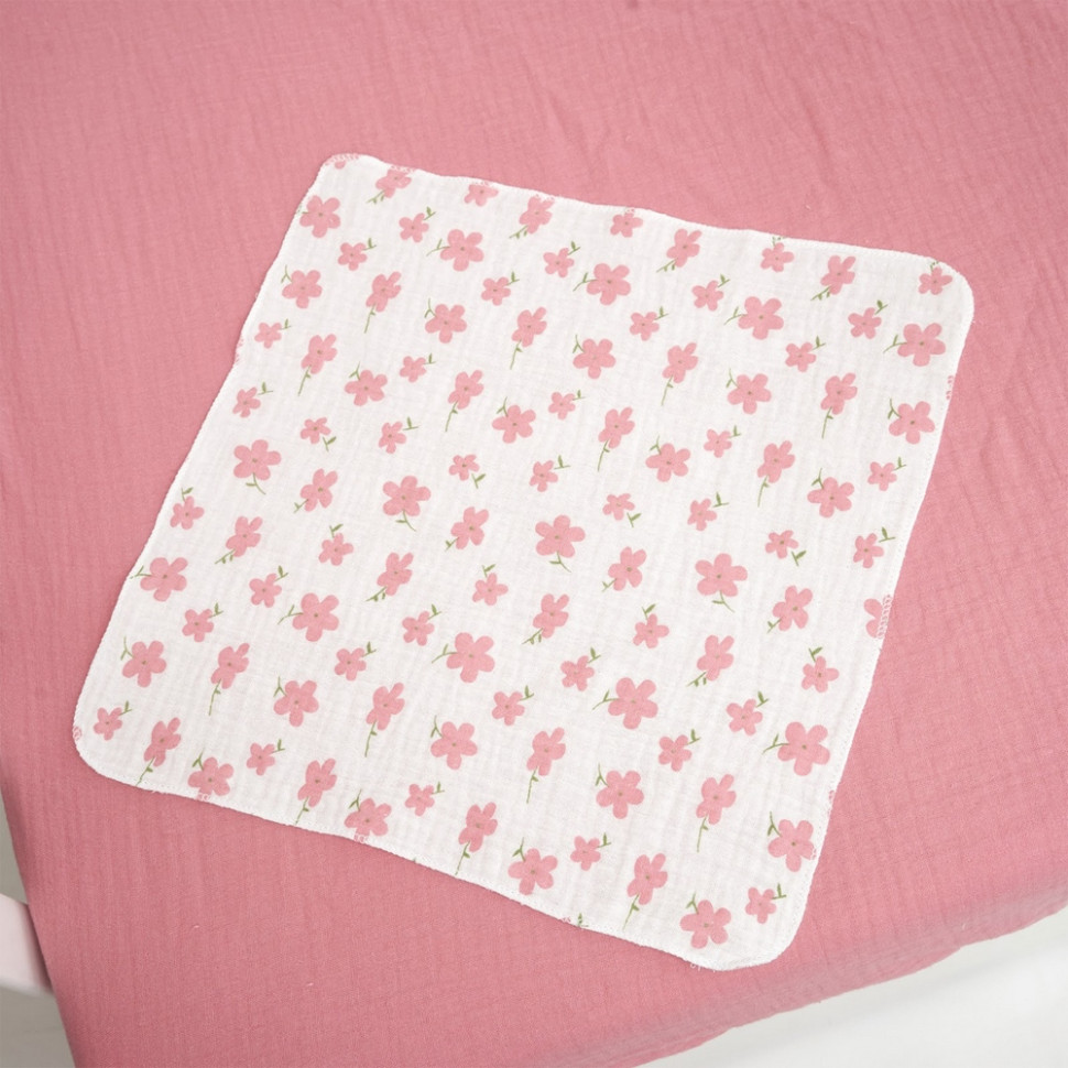 Постельный комплект белья Muslin Print Flowers Twins 3031-TMP-08, 4 элемента