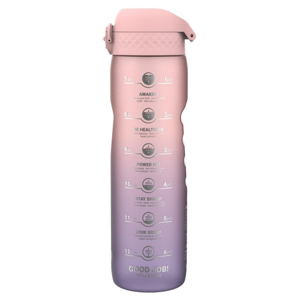 Пляшка для води Times To Drink ION8 I8RF1000PPRMOT 1000 мл, Periwinkle &Rose