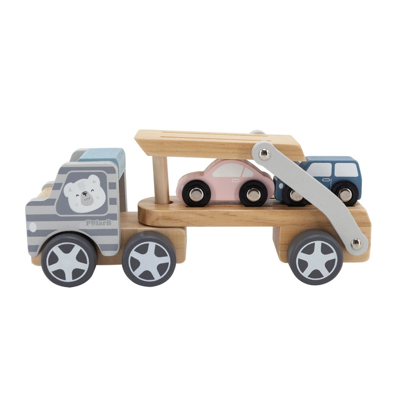 Дерев'яні іграшки дергунці Автовоз Viga Toys PolarB 44014 дерев'яний