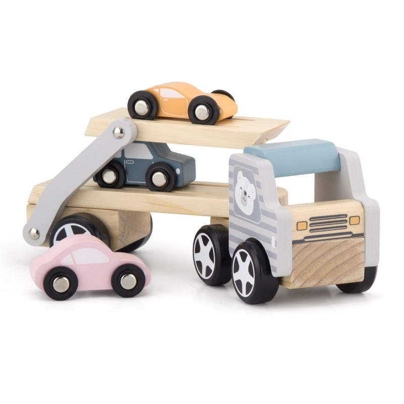 Дерев'яні іграшки дергунці Автовоз Viga Toys PolarB 44014 дерев'яний
