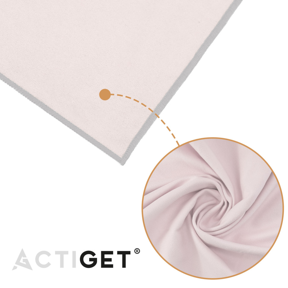 Рушник спортивний Actiget ACT0197 Light Pink, з мікрофібри 180x100 см