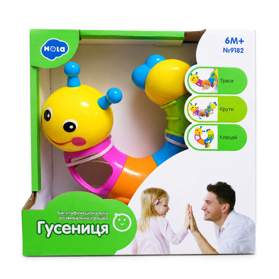 Развивающая игрушка Гусеница-логика Hola 9182/786 с зеркальцем