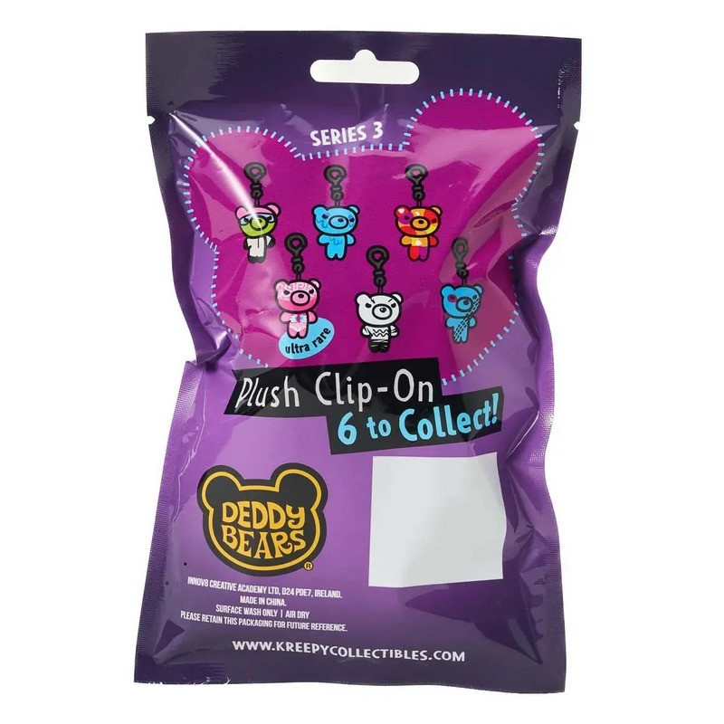 Детская игрушка-сюрприз плюшевая с клипсой Deddy Bears DB318PQ