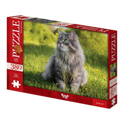 Пазл класичний "Сірий кіт" Danko Toys C380-06-03, 380 елементів