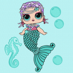 Картина за номерами "L.O.L. Surprise! Mermaids Merbaby" Ідейка KHO6262, 40х40 см