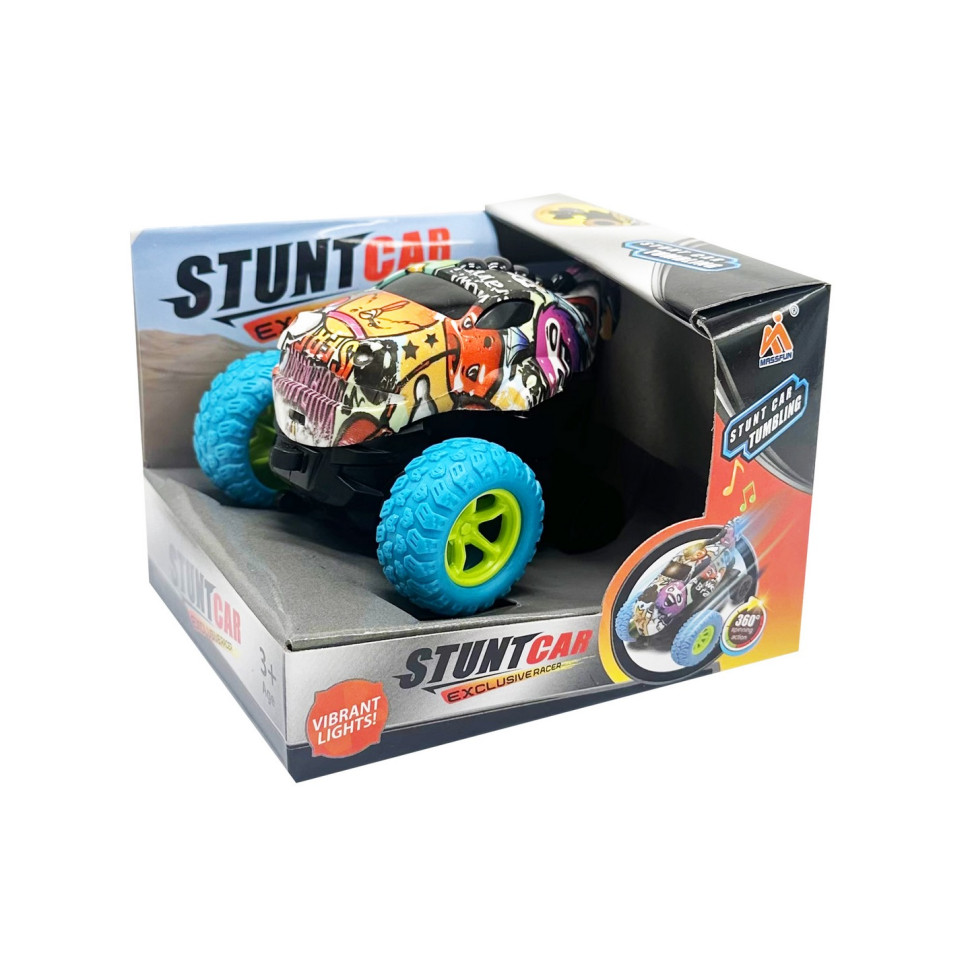 Детская трюковая машинка Bambi FL-20610C(Blue) инерционная, 11 см, оборот на 360°