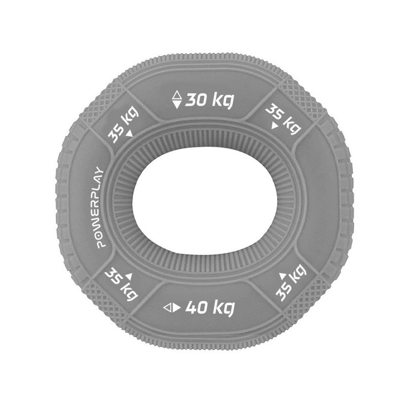 Эспандер кистевой силиконовый PP-4331 Hand Grip Large PowerPlay PP_4331_Grey_(30-35-40) 30-35-40 кг, Серый