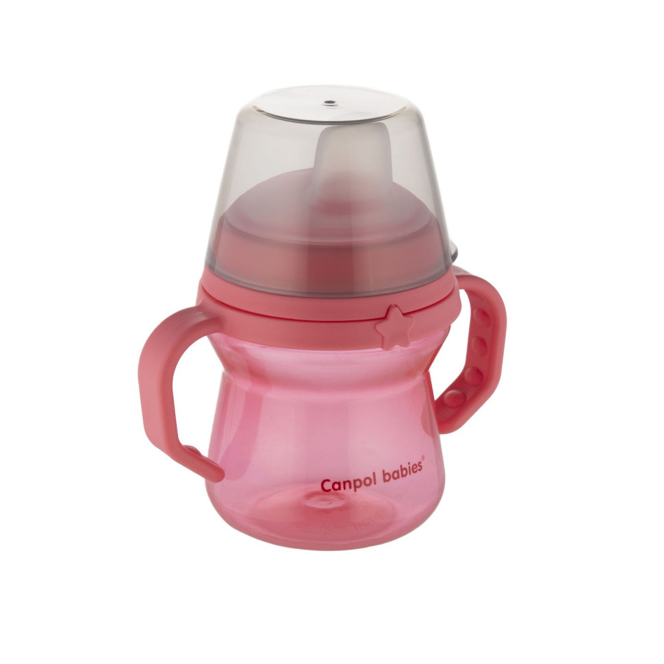 Кружка тренувальна з силіконовим носиком FirstCup Canpol babies 56/614_pin 150 мл