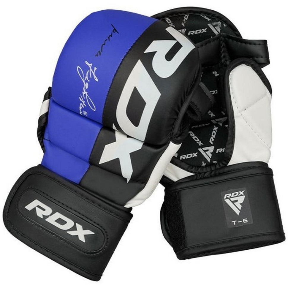 Перчатки для ММА T6 Plus Rex RDX Inc Limited GGR-T6U-L+ Blue, L (капа в комплекте)