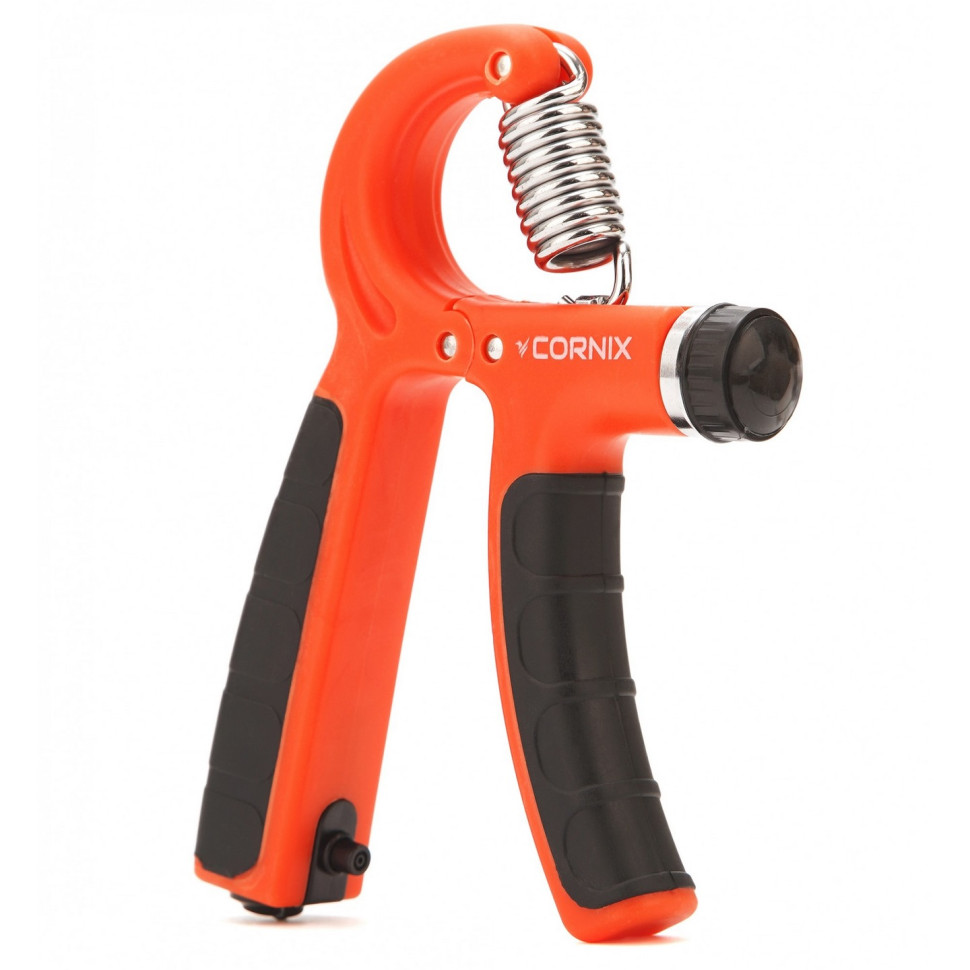 Эспандер кистевой с регулируемой нагрузкой и счетчиком Cornix XR-0265 Orange/Black 5-60 кг