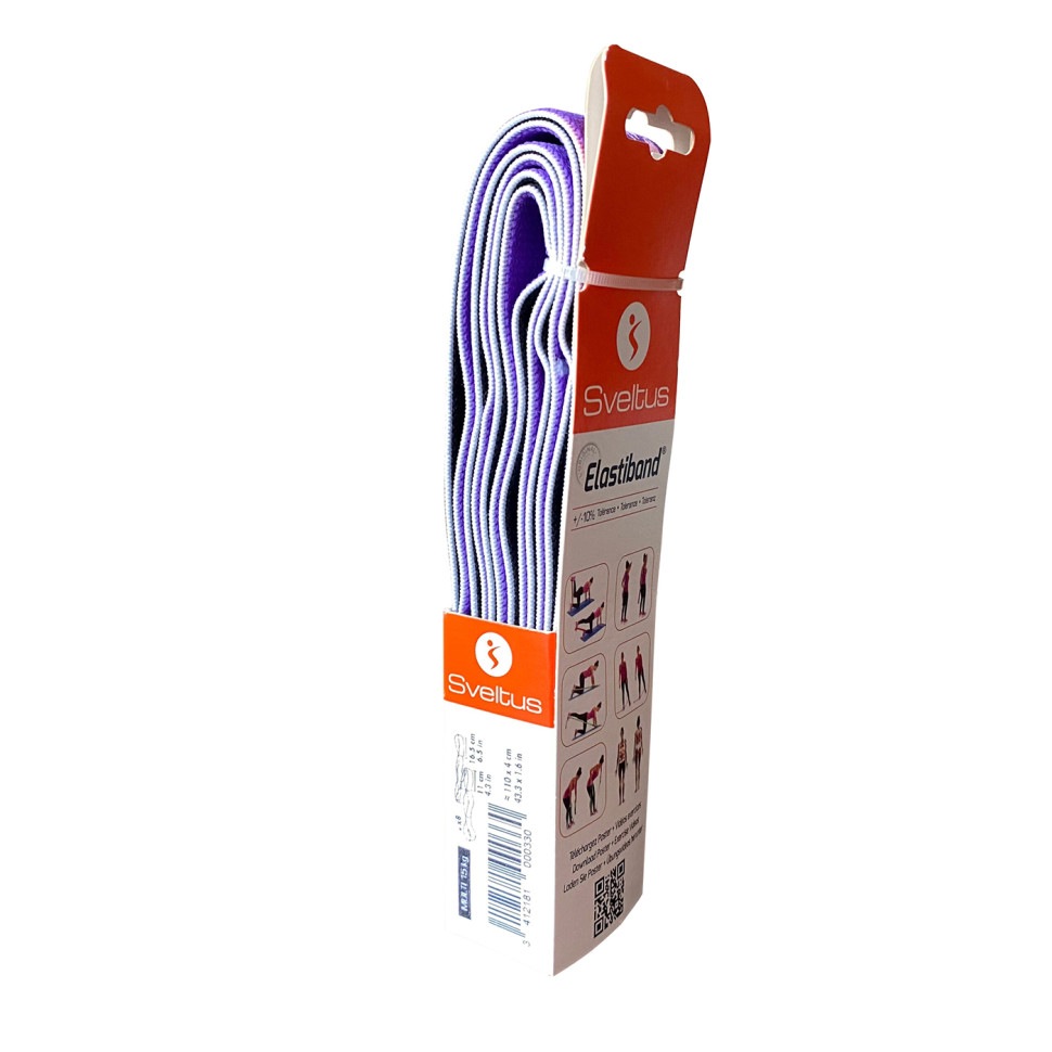 Эспандер для фитнеса Multi Elastiband Sveltus SLTS-0033 фиолетовый, 15кг + QR код