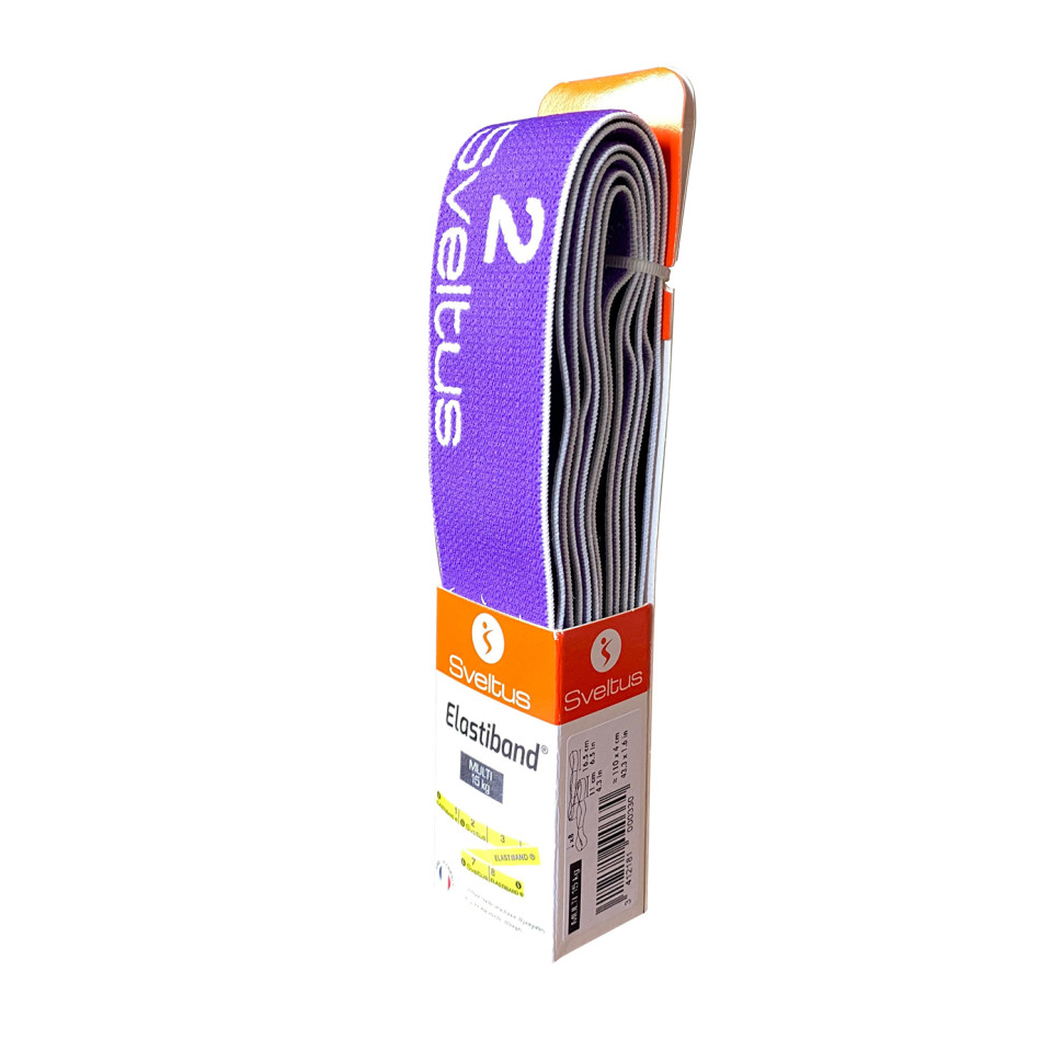 Эспандер для фитнеса Multi Elastiband Sveltus SLTS-0033 фиолетовый, 15кг + QR код