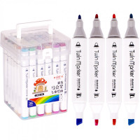 Набір скетч-маркерів Deng Long 2019-36 36 кольорів спиртові двосторонні маркери, 15 см