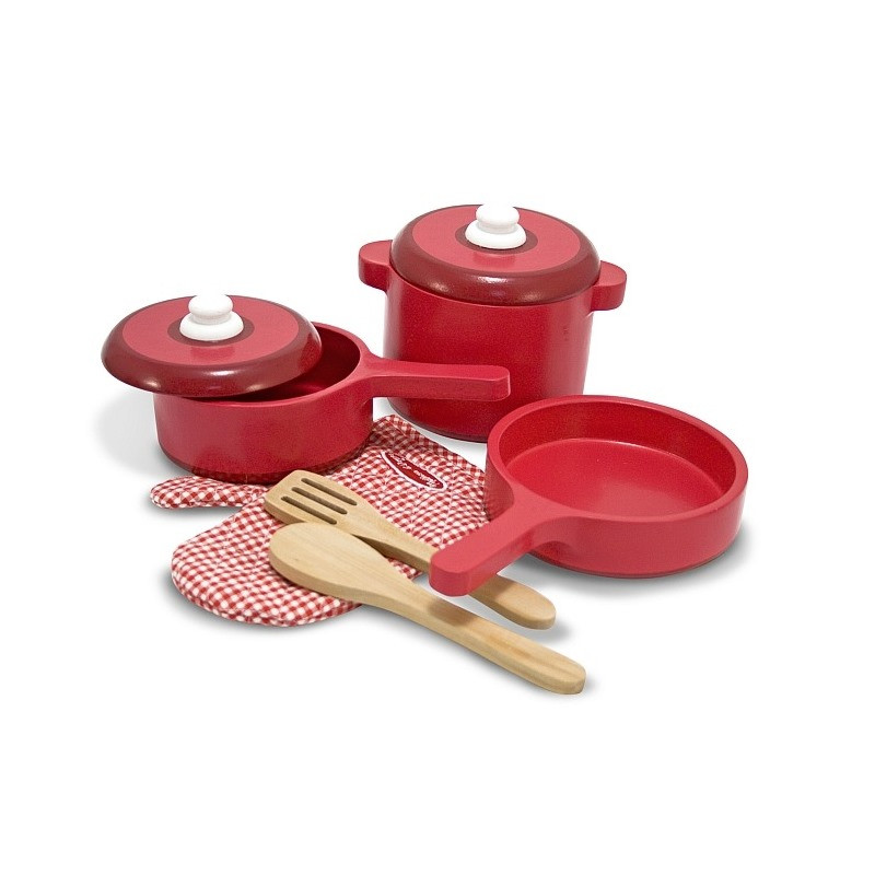 Игровой набор деревянной посуды Melissa&Doug MD12610, 2 кастрюли
