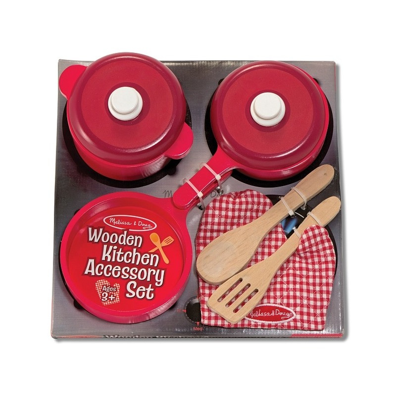 Игровой набор деревянной посуды Melissa&Doug MD12610, 2 кастрюли