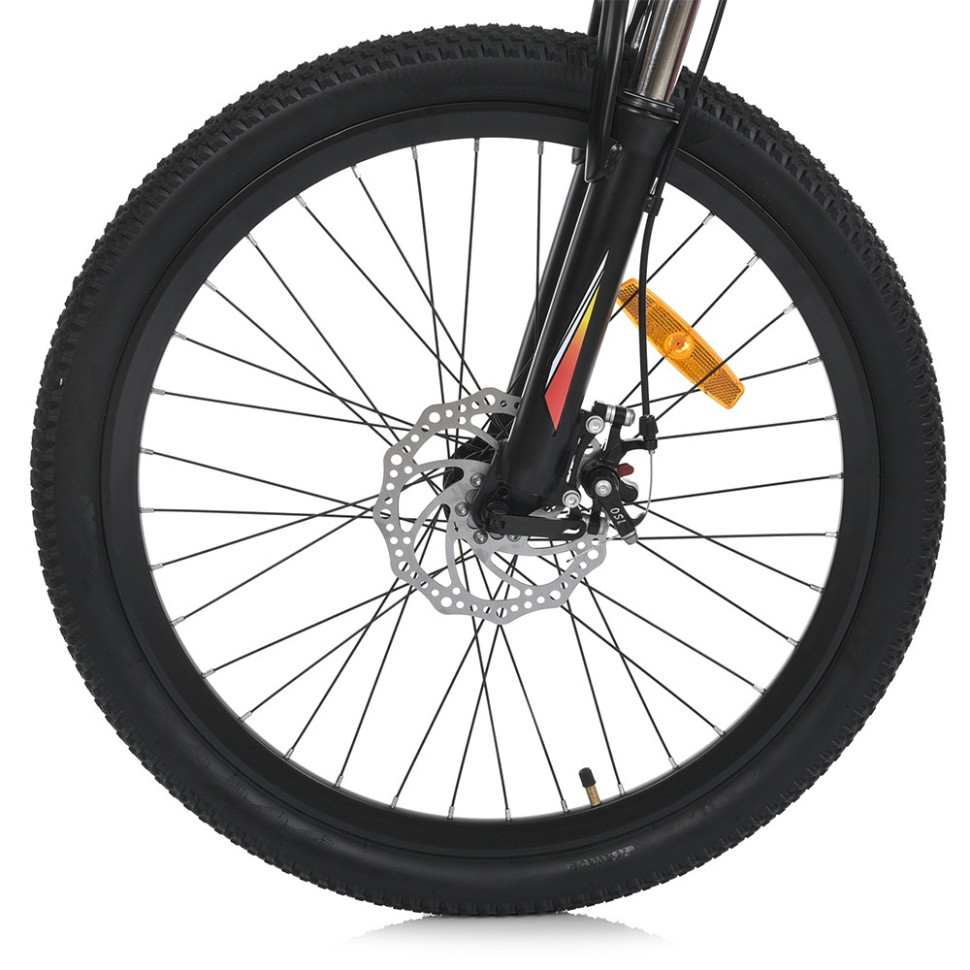 Велосипед PROF1 MTB2401-1, 24 дюймов, алюминиевая рама 11 Shimano 21SP красно-черный